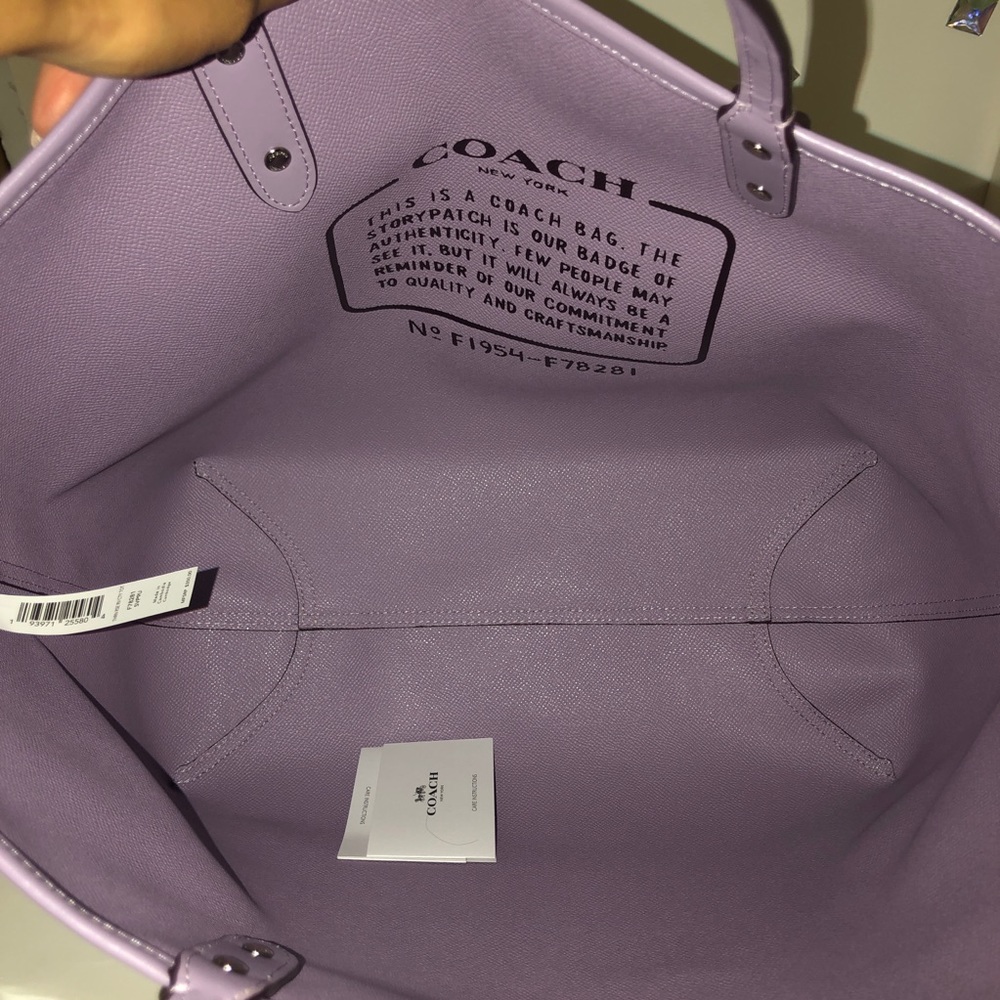 COACH💎THORN ROSE CITY REVERSIBLE TOTE LILAC - Picture 3 of 4